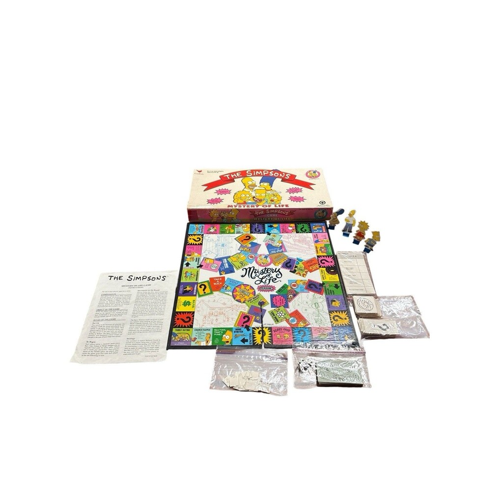 Vintage 1990 The Simpsons Mystery Of Life Board Game by Cardinal